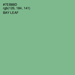 #7EB88D - Bay Leaf Color Image